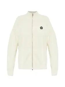 Кардиган с застежкой-молнией и цветочными аппликациями Kenzo, бежевый