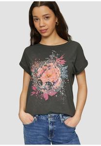 Футболка QS IN GEWASCHENER OPTIK, Schwarz/Black