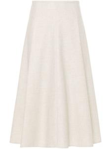 Brunello Cucinelli юбка А-силуэта со складками, нейтральный цвет