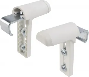 Защитное крепление Liedeco "Верх для рулонных штор", (2 шт.), металл 2,2х4 см, белый