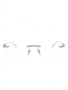 Очки в безободковой оправе Gucci, серебристый