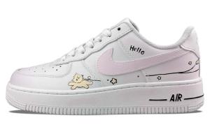 Nike Женские кроссовки Air Force 1 Abrasion Resistant Low top Pink White