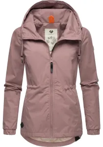 Верхняя куртка Ragwear "Данка" с капюшоном, стильная переходная куртка с большим капюшоном, лиловый