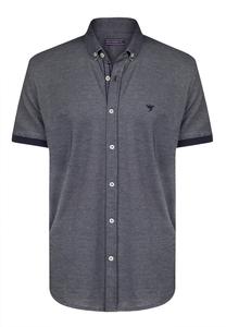 Рубашка на пуговицах классического кроя Felix Hardy, темно-синий