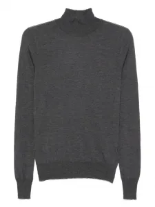 Кашемировый свитер с высоким воротником JOSEPH, серый