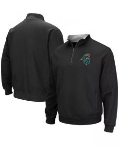 Мужской черный свитшот Coastal Carolina Chanticleers Tortugas с молнией четверть Colosseum, черный