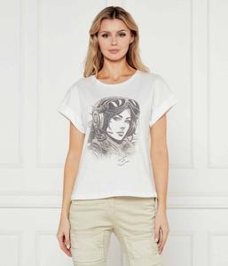 Футболка женская Aeronautica Militare с летчицей, белый