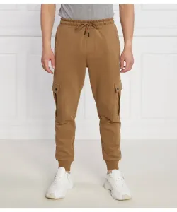 Утепленные спортивные штаны seteam Relaxed fit Boss Orange, коричневый