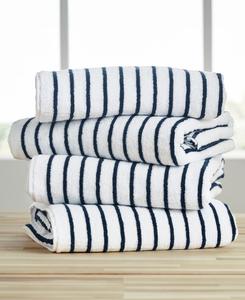 Набор хлопковых пляжных полотенец Cabana Stripe, 76,6 см x 182 см ienjoy Home, Navy