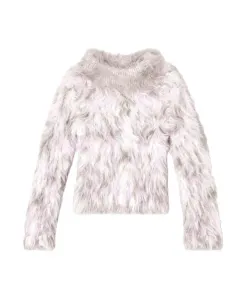 Белая толстовка с узором и высоким воротником. Diesel, бежевый