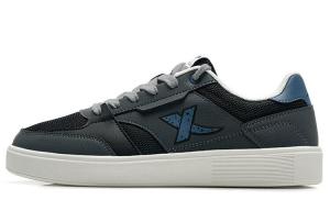 Кроссовки XTEP Skateboarding Shoes Men Low-top Charcoal Grey/black/grey Blue, синий
