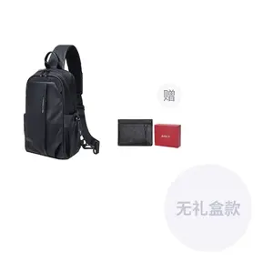 GOLF Тканевая наплечная сумка через плечо поясная сумка мужская в туманно-черном и элегантно-сером цвете, Mist Black (Style 2)+Card Holder 1 Pc