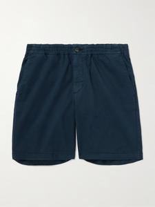 Шорты прямого кроя из органического хлопкового твила, окрашенные в готовом виде MR P., темно-синий