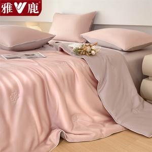 Yalu Комплект летнего постельного белья из 4 предметов (одеяло 200х230 см, простыня, 2 наволочки), ткань айс шелк, цвет Douchoufen - Misty Purple