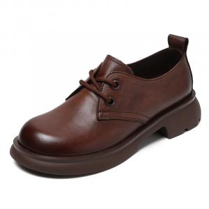 Devanro Коричневые женские повседневные туфли на платформе 4 см, цвет Brown