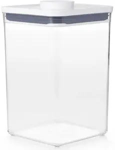 Банка для хранения OXO Good Grips, (1 шт.), БОЛЬШАЯ КВАДРАТНАЯ - СРЕДНЯЯ, 4,2 л 16х24х16 см, цвет transparent