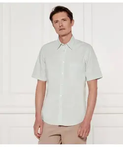 Рубашка relegant_6-short_m Regular fit Boss Orange, зеленый