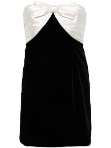 Alessandra Rich велюровое платье мини, черный