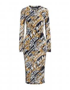 Платье миди Versace Jeans Couture, черный