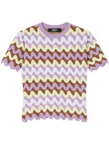 Свитер с короткими рукавами Versace, фиолетовый