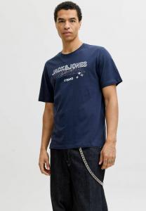 Футболка Jack & Jones Print T-shirt, Navy Blazer/Dark Blue