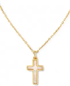 Ожерелье с подвеской в виде креста 19 дюймов Kendra Scott, white