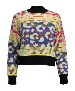 Свитер с воротником-стойкой и леопардовым принтом Desigual, мультиколор