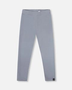 Детские очень мягкие ребристые леггинсы для девочек, сине-серые - для малышек Deux par Deux, Blue gray