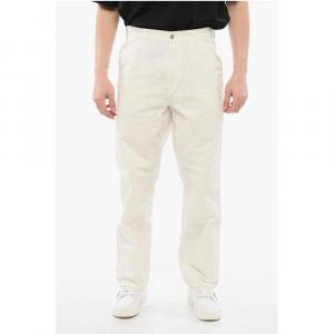 Однотонные повседневные брюки NEWCOMB с логотипом на пуговицах Carhartt Wip, White