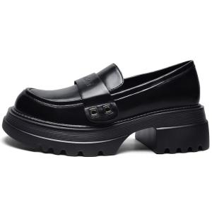 Женские лоферы Mulinsen низкие черные/бордовые