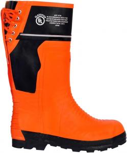 Ботинки для пилы Viking Class 2 ультра-гибкие - защитные мужские ботинки с носком из стали класса 1 и противоскользящей подошвой, черный/оранжевый