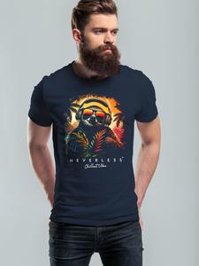 Рубашка Neverless Sloth DJ, темно-синий