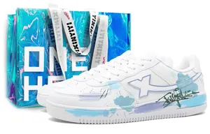 XTEP Кроссовки Air Force One с низким верхом, противоскользящие, износостойкие, для скейтбординга, унисекс, белые, синие, фиолетовые