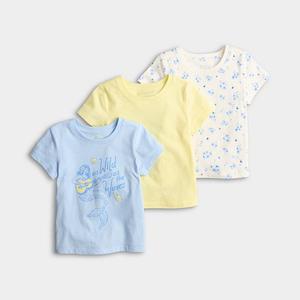 Детский набор из 3 футболок с коротким рукавом для девочек 4-12 лет Jumping Beans, Blue Wild Mermaid
