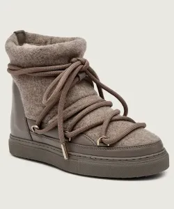 Зимние ботинки на войлочной танкетке Inuikii, бежевый