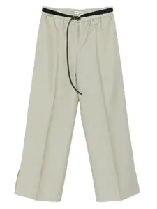 Брюки в тонкую полоску JIL SANDER, зеленый