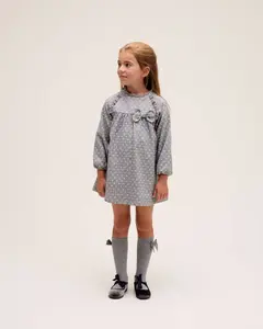 Детское платье мраморного цвета в горошек Dadati