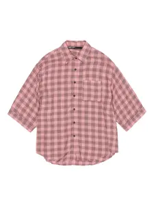 Рубашка в клетку с карманом Bimba Y Lola, розовый