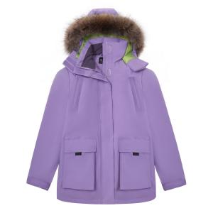 CAMEL Теплая флисовая серия пуховик для женщин, Bianco Purple