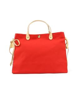 Большая сумка-тоут из хлопковой парусины с лентой по бокам IL BISONTE