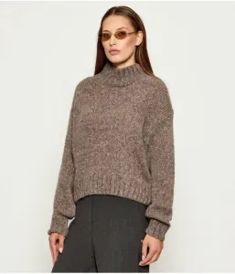 Шерстяная полуводолазка relaxed fit Marc Cain, коричневый