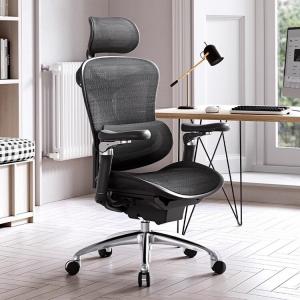 SIHOO C100C300C500 эргономичное кресло для офиса и гейминга, черное глянцевое, с регулируемыми подлокотниками