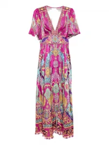 Платье с рукавами-крылышками Camilla, фиолетовый