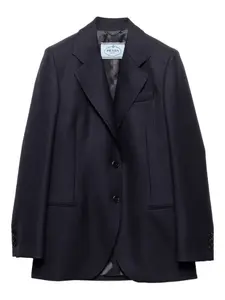 Блейзер с треугольным логотипом «шеврон» Prada, синий