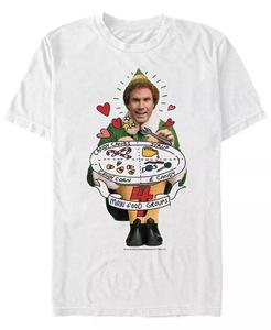 Футболка мужская с коротким рукавом с рисунком «Elf Food Groups» Fifth Sun, белый