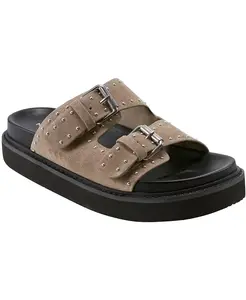 Женские сандалии Agusta на платформе с двойной пряжкой Marc Fisher LTD, коричневый/бежевый