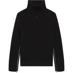 Свитер водолазка с молнией Courrèges COURREGES, черный