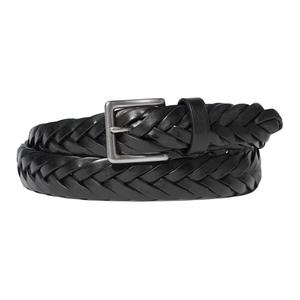 UNIQLO Кожаный ремень унисекс умбра-черный шириной 3 см, Black