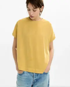 Женская футболка 100% лиоцелл с коротким рукавом однотонная Parfois, желтый