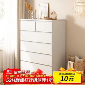 Mansfield Комод для спальни и гостиной настенный, 5 ящиков, модель Five-Tier Six-Drawer, цвет Warm White